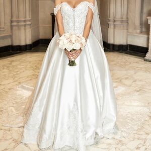 Sottero and Midgley Off-Shoulder White Wedding Dress